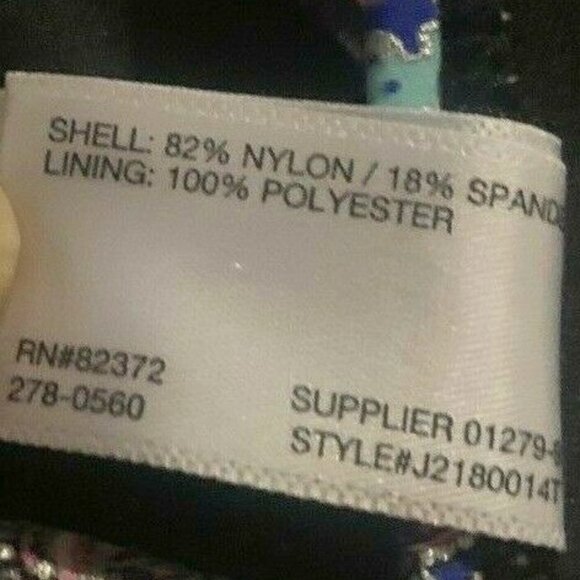 Arizona Bikini Top Padded Bra Size XL Multicolor Spaghetti Straps Racerback - Picture 9 of 10